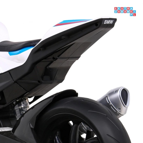[JT5001] Motocykl BMW HP4 na akumulator 12V/7Ah 2x35W ekoskóra EVA panel dźwiękowy - biały