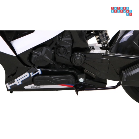 [JT5001] Motocykl BMW HP4 na akumulator 12V/7Ah 2x35W ekoskóra EVA panel dźwiękowy - biały