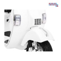 [PX150] Skuter Vespa na akumulator 12V/4.5Ah 2x25W EVA ekoskóra kluczyki - biały