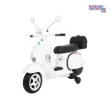 [PX150] Skuter Vespa na akumulator 12V/4.5Ah 2x25W EVA ekoskóra kluczyki - biały