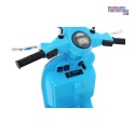 [PX150] Skuter Vespa na akumulator 12V/4.5Ah 2x25W EVA ekoskóra kluczyki - niebieski