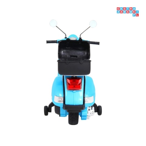 [PX150] Skuter Vespa na akumulator 12V/4.5Ah 2x25W EVA ekoskóra kluczyki - niebieski