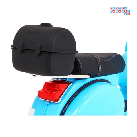 [PX150] Skuter Vespa na akumulator 12V/4.5Ah 2x25W EVA ekoskóra kluczyki - niebieski