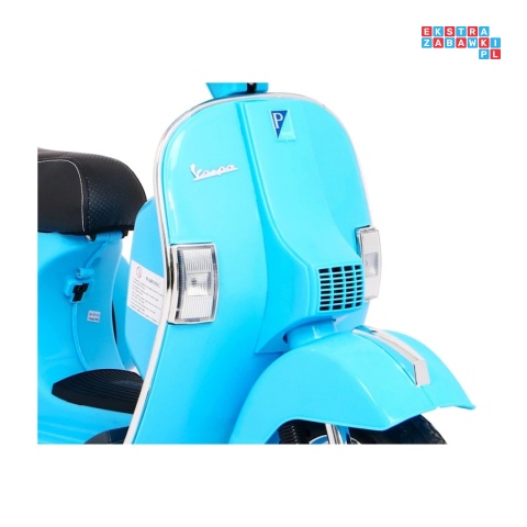 [PX150] Skuter Vespa na akumulator 12V/4.5Ah 2x25W EVA ekoskóra kluczyki - niebieski