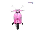 [PX150] Skuter Vespa na akumulator 12V/4.5Ah 2x25W EVA ekoskóra kluczyki - różowy