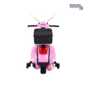 [PX150] Skuter Vespa na akumulator 12V/4.5Ah 2x25W EVA ekoskóra kluczyki - różowy