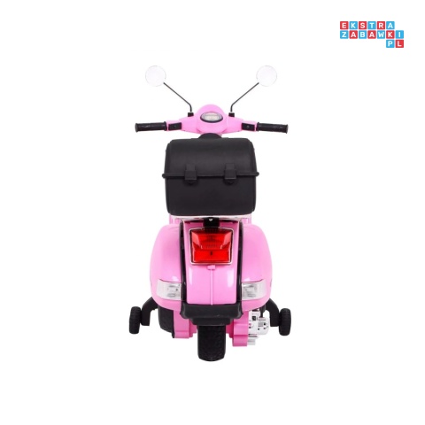 [PX150] Skuter Vespa na akumulator 12V/4.5Ah 2x25W EVA ekoskóra kluczyki - różowy