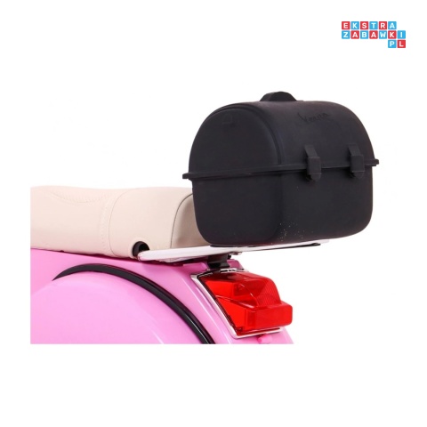 [PX150] Skuter Vespa na akumulator 12V/4.5Ah 2x25W EVA ekoskóra kluczyki - różowy