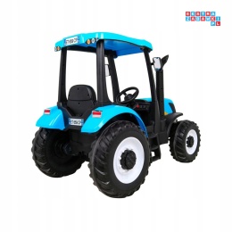 [A011A] Traktor New Holland na akumulator 24V/10AH 2x200W EVA ekoskóra pilot - niebieski