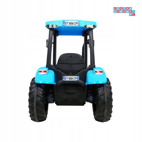 [A011A] Traktor New Holland na akumulator 24V/10AH 2x200W EVA ekoskóra pilot - niebieski