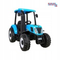 [A011A] Traktor New Holland na akumulator 24V/10AH 2x200W EVA ekoskóra pilot - niebieski