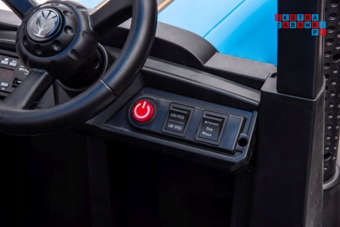 [A011A] Traktor New Holland na akumulator 24V/10AH 2x200W EVA ekoskóra pilot - niebieski