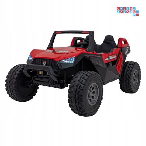 [SX1929] Buggy Clash STRONG 4x4 (2x300W + 2x35W) 24V/14Ah 16km/h EVA pilot ekoskóra - czerwony