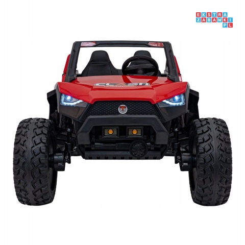 [SX1929] Buggy Clash STRONG 4x4 (2x300W + 2x35W) 24V/14Ah 16km/h EVA pilot ekoskóra - czerwony