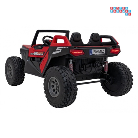 [SX1929] Buggy Clash STRONG 4x4 (2x300W + 2x35W) 24V/14Ah 16km/h EVA pilot ekoskóra - czerwony