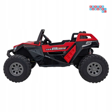 [SX1929] Buggy Clash STRONG 4x4 (2x300W + 2x35W) 24V/14Ah 16km/h EVA pilot ekoskóra - czerwony