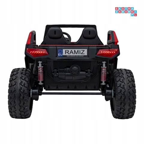 [SX1929] Buggy Clash STRONG 4x4 (2x300W + 2x35W) 24V/14Ah 16km/h EVA pilot ekoskóra - czerwony