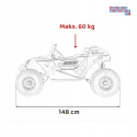 [SX1929] Buggy Clash STRONG 4x4 (2x300W + 2x35W) 24V/14Ah 16km/h EVA pilot ekoskóra - czerwony