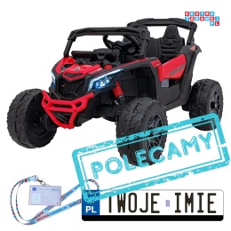 [CA003] Mocny Maverick ATV CAN-AM Buggy 4X200W 24V/10Ah EVA, pokrowiec, pilot LED, MP3, BT - czerwony