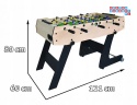 [F48056 WOOD] Stół do gry piłkarzyki solidny duży składany 121cm