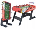 [F48056 RED] Stół do gry piłkarzyki solidny duży składany 121cm