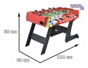 [F48056 RED] Stół do gry piłkarzyki solidny duży składany 121cm