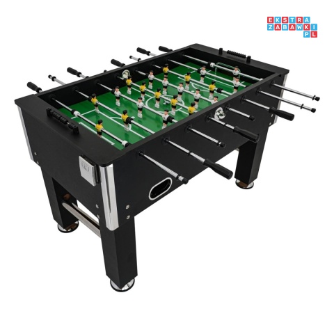 [F56300] Duży solidny stół do gry w piłkarzyki 45kg - czarny