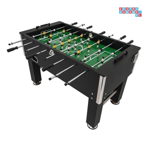 [F56300] Duży solidny stół do gry w piłkarzyki 45kg - czarny