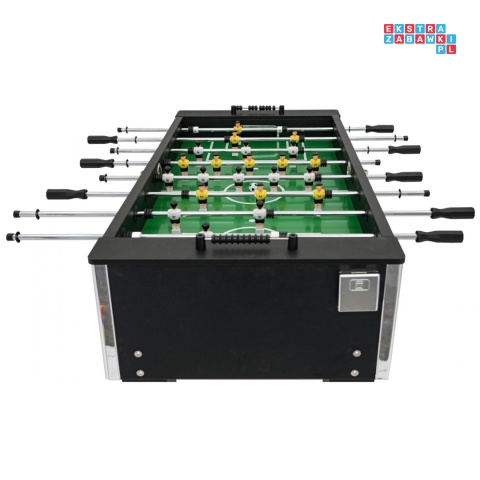 [F56300] Duży solidny stół do gry w piłkarzyki 45kg - czarny