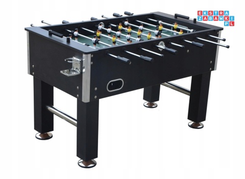 [F56300] Duży solidny stół do gry w piłkarzyki 45kg - czarny