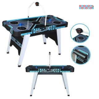 [H1505] Stół do gry CYMBERGAJ AIR HOCKEY z dmuchawą i licznikiem 138 x 69 cm [S]