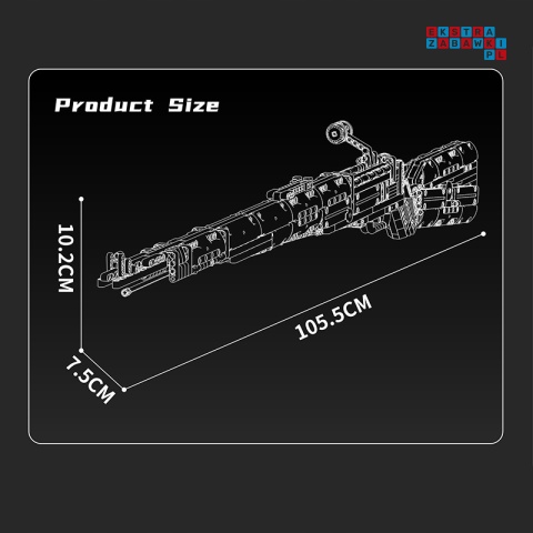 [14002S] Klocki 1117 el. Karabin snajperski zestaw klocków Mauser 98K klocki technic Mould King