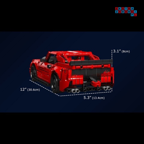 [15080S] Klocki 763 el. Auto technic Challenger American Muscle Car Mould King