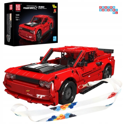 [15080S] Klocki 763 el. Auto technic Challenger American Muscle Car Mould King