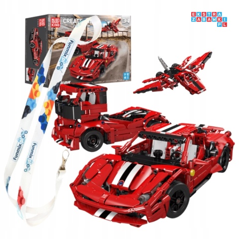 [10076] Klocki 718 el. Auto Technic pojazd 3w1 samolot ciężarówka kreatywne Mould King