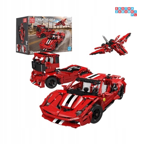 [10076] Klocki 718 el. Auto Technic pojazd 3w1 samolot ciężarówka kreatywne Mould King