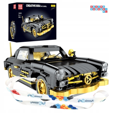 [10005] Klocki 886 el. Klasyczny samochód 300SL Gullwing pojazd Mould King