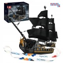 [13186] Klocki 5266 el. Konstrukcyjne czarny statek piracki Mould King