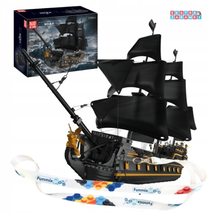 [13186] Klocki 5266 el. Konstrukcyjne czarny statek piracki Mould King [S]