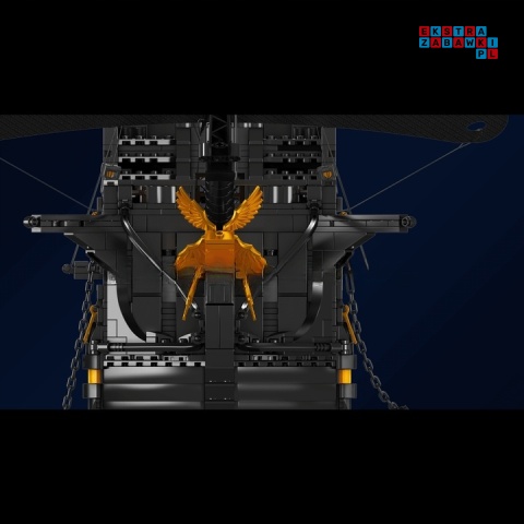 [13186] Klocki 5266 el. Konstrukcyjne czarny statek piracki Mould King