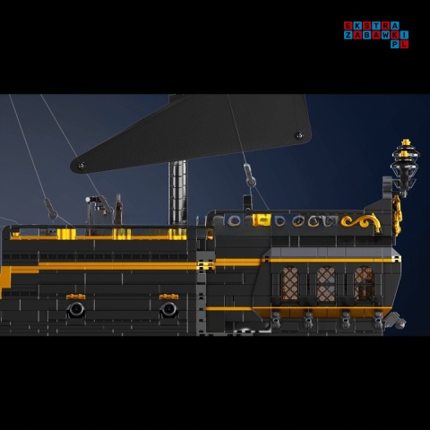 [13186] Klocki 5266 el. Konstrukcyjne czarny statek piracki Mould King