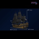 [13186] Klocki 5266 el. Konstrukcyjne czarny statek piracki Mould King