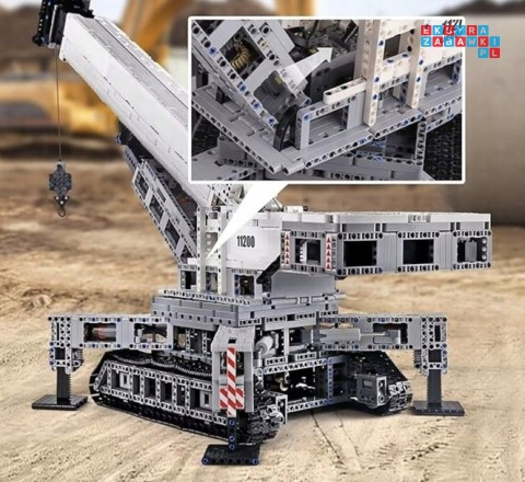 [17002] Klocki 4000 el. Konstrukcyjne duży zestaw dźwig budowlany zdalnie sterowany RC Mould King