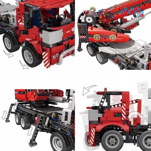 [17003] Klocki 2828 el. Konstrukcyjne duży żuraw budowlany zdalnie sterowany Mould King