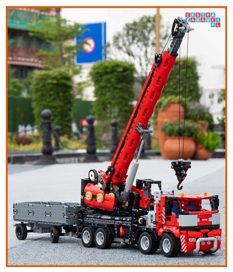 [17003] Klocki 2828 el. Konstrukcyjne duży żuraw budowlany zdalnie sterowany Mould King