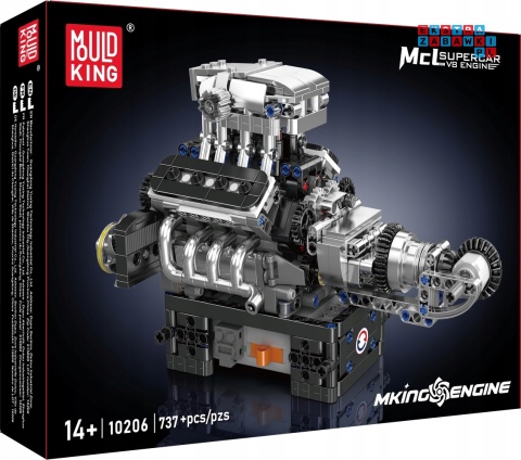 [10206] Klocki 737 el. Konstrukcyjne model silnika engine Mould King