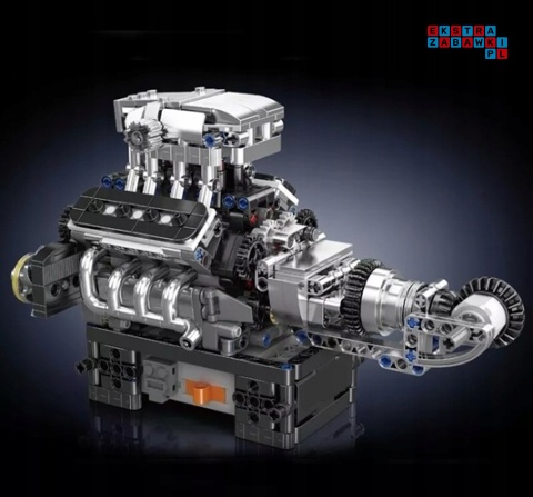 [10206] Klocki 737 el. Konstrukcyjne model silnika engine Mould King