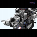 [10206] Klocki 737 el. Konstrukcyjne model silnika engine Mould King