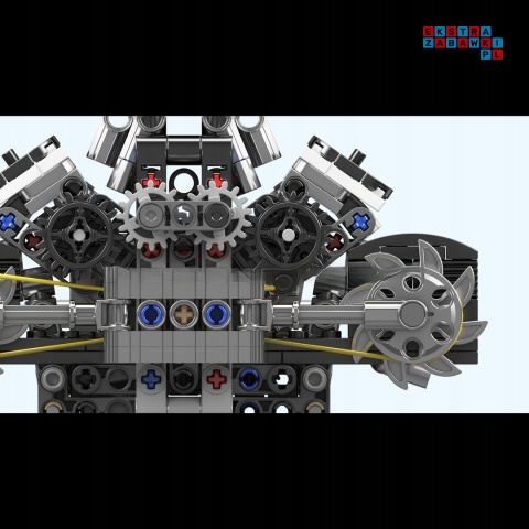 [10206] Klocki 737 el. Konstrukcyjne model silnika engine Mould King