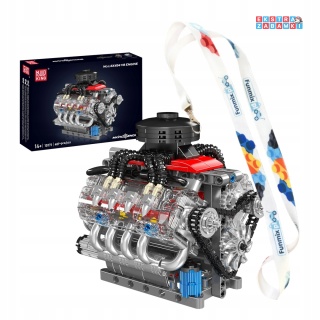 [10171] Klocki 487 el. Konstrukcyjne silnik ośmiocylindrowy V8 engine Mould King [S]